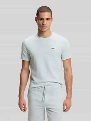 męski t-shirt o kroju regular fit z mieszanki bawełny Boss Jasnoniebieski