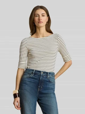 męski t-shirt o kroju regular fit z mieszanki bawełny Lauren Ralph Lauren Jasnoszary