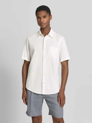męski t-shirt o kroju regular fit z mieszanki bawełny Lerros