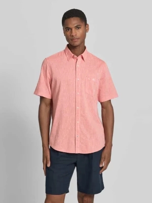 męski t-shirt o kroju regular fit z mieszanki bawełny Lerros