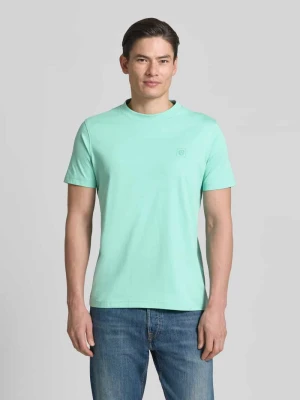 męski t-shirt o kroju regular fit z mieszanki bawełny Lerros