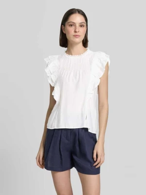 męski t-shirt o kroju regular fit z mieszanki wiskozy model 'BLISS' Vero Moda Biały