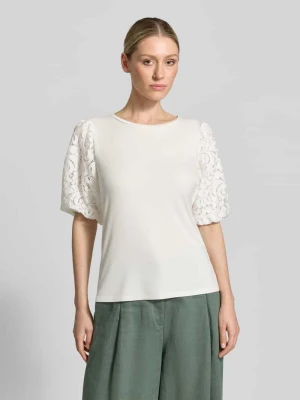 męski t-shirt o kroju regular fit z mieszanki wiskozy s.Oliver Biały