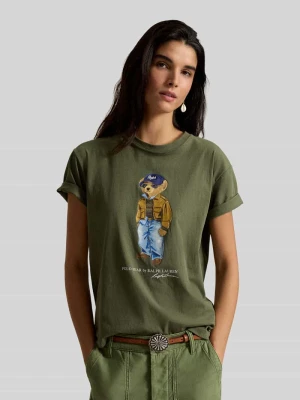 męski t-shirt o kroju regular fit z nadruk polo bear model 'BEAR TEE' Polo Ralph Lauren