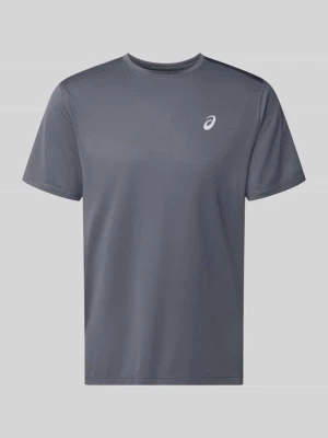 męski t-shirt o kroju regular fit z nadrukiem z logo Asics Antracytowy