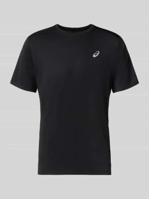 męski t-shirt o kroju regular fit z nadrukiem z logo Asics Czarny