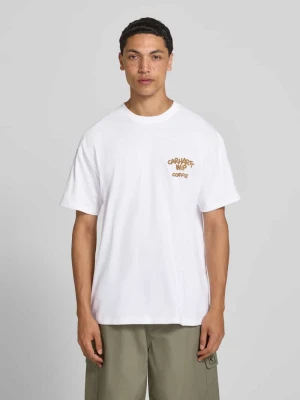 męski t-shirt o kroju regular fit z nadrukiem z motywem na tyle Carhartt WIP Biały