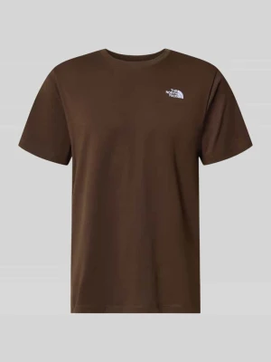 męski t-shirt o kroju regular fit z okrągłym dekoltem model 'EVOLUTION' The North Face Ciemnobrązowy