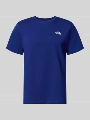 męski t-shirt o kroju regular fit z okrągłym dekoltem model 'EVOLUTION' The North Face Niebieski