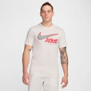 Męski T-shirt piłkarski Nike Atlético Madryt Swoosh - Szary