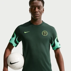 Męski T-shirt piłkarski Nike Dri-FIT Nigeria Primary - Zieleń
