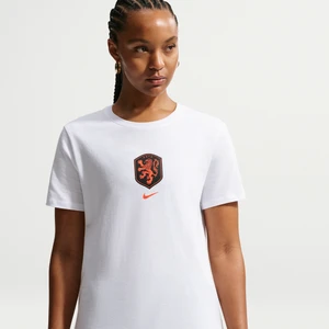 Damski T-shirt piłkarski Nike Holandia - Biel