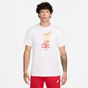 Męski T-shirt piłkarski Nike Liverpool F.C. - Biel