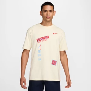 Męski T-shirt piłkarski Nike Max90 Paris Saint-Germain - Biel