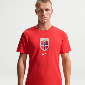 Męski T-shirt piłkarski Nike Norwegia - Czerwony