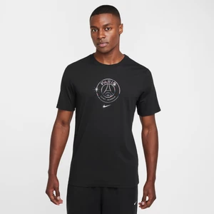 Męski T-shirt piłkarski Nike Paris Saint-Germain - Czerń