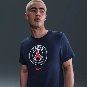 Męski T-shirt piłkarski Nike Paris Saint-Germain - Niebieski