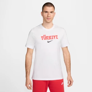 Męski T-shirt piłkarski Nike Turcja Crest - Biel