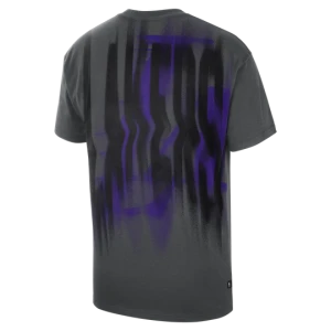 Męski T-shirt przedmeczowy do koszykówki Nike Los Angeles Lakers - Czerń