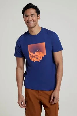 Męski T-shirt — wschód słońca - Navy Mountain Warehouse