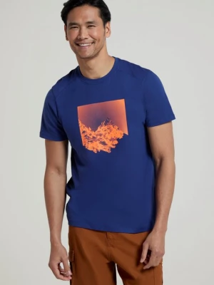 Męski T-shirt — wschód słońca - Navy Mountain Warehouse