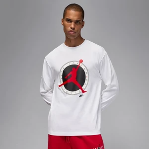 Męski T-shirt z długim rękawem Jordan Flight Club - Biel