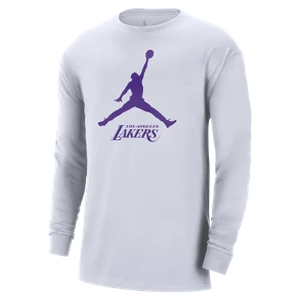 Męski T-shirt z długim rękawem Jordan NBA Los Angeles Lakers Essential - Biel