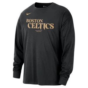 Męski T-shirt z długim rękawem Nike NBA Boston Celtics Courtside - Czerń