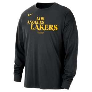 Męski T-shirt z długim rękawem Nike NBA Los Angeles Lakers Courtside - Czerń