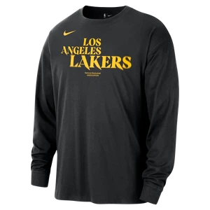 Męski T-shirt z długim rękawem Nike NBA Los Angeles Lakers Courtside - Czerń