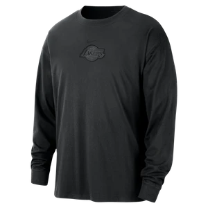 Męski T-shirt z długim rękawem Nike NBA Los Angeles Lakers Courtside Premium Essential - Czerń
