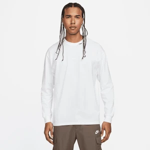 Męski T-shirt z długim rękawem Nike Sportswear Premium Essentials - Biel