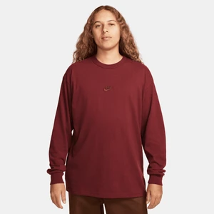 Męski T-shirt z długim rękawem Nike Sportswear Premium Essentials - Czerwony