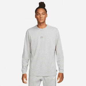 Męski T-shirt z długim rękawem Nike Sportswear Premium Essentials - Szary