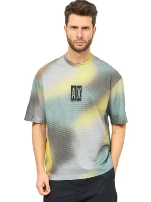 Męski T-shirt z Holograficznym Nadrukiem Armani Exchange