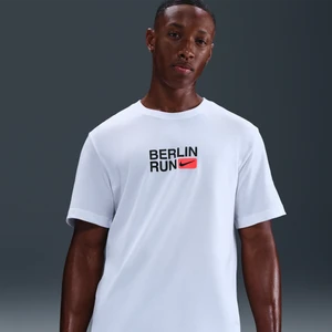 Męski T-shirt z krótkim rękawem do biegania Dri-FIT Nike - Biel