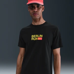 Męski T-shirt z krótkim rękawem do biegania Dri-FIT Nike - Czerń