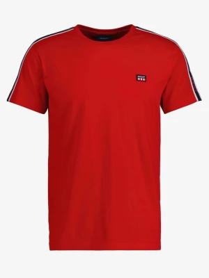 Męski t-shirt z lamówką na ramionach GANT