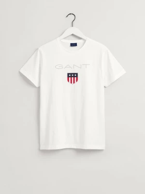 Męski T-Shirt z Motywem Tarczy z Krótkim Rękawem GANT