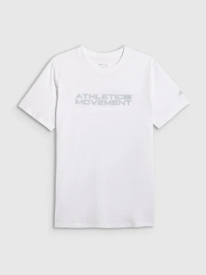 Zdjęcie produktu Męski t-shirt z nadrukiem 4F 4FRAW25TTSHM3384 - biały