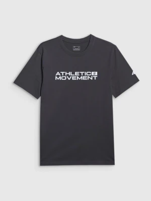 Zdjęcie produktu Męski t-shirt z nadrukiem 4F 4FRAW25TTSHM3384 - szary