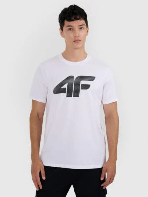 Zdjęcie produktu Męski t-shirt z nadrukiem 4F 4FRMM00TTSHM3251 - biały