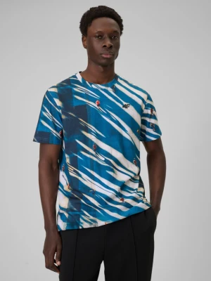 Męski t-shirt z nadrukiem 4F 4FRSS26TTSHM3638 - multikolor