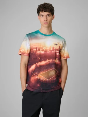 Męski t-shirt z nadrukiem 4F 4FRSS26TTSHM3639 - multikolor