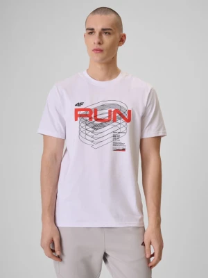 Zdjęcie produktu Męski t-shirt z nadrukiem 4F 4FRSS26TTSHM3806 - biały
