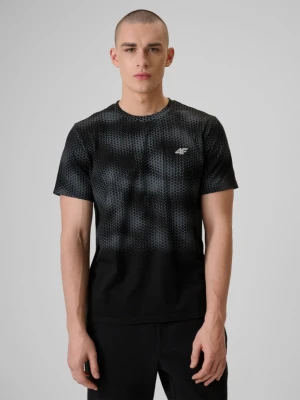 Męski t-shirt z nadrukiem 4F 4FRSS26TTSHM3807 - czarny