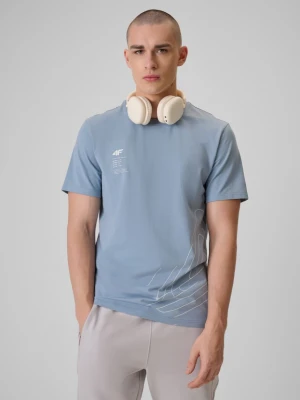 Zdjęcie produktu Męski t-shirt z nadrukiem 4F 4FRSS26TTSHM3809 - niebieski