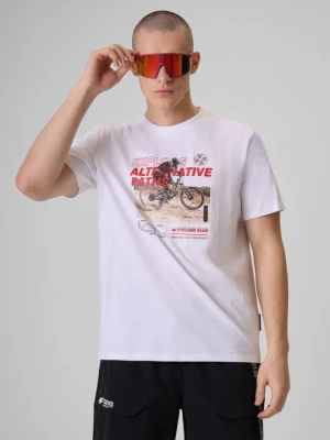 Zdjęcie produktu Męski t-shirt z nadrukiem 4F 4FRSS26TTSHM3875 - biały