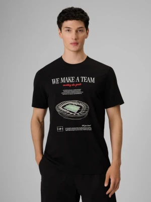 Zdjęcie produktu Męski t-shirt z nadrukiem 4F 4FRSS26TTSHM3976 - czarny
