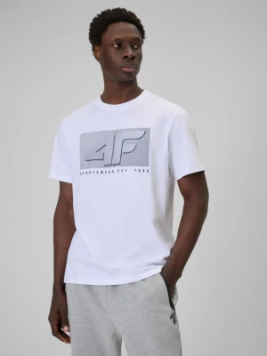 Zdjęcie produktu Męski t-shirt z nadrukiem 4F 4FRSS26TTSHM3991 - biały